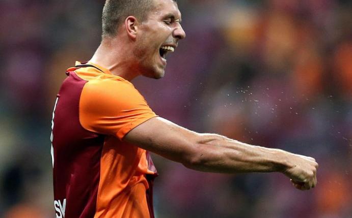 Lukas Podolski traf für Galatasaray bei seinem Comeback. Foto: Sedat Suna