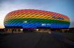 In diesem Jahr leuchtet die Arena während der EM in Regenbogenfarben - aber nicht bei einem Spiel.