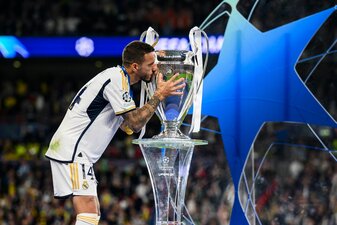 Joselu gewann in der abgelaufenen Saison mit Real Madrid die Champions League. Joselu gewann in der abgelaufenen Saison mit Real Madrid die Champions League.