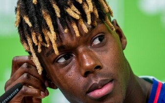 Der Spanier Nico Williams geht selbstbewusst in die K.-o.-Phase der Fußball-EM. Der Spanier Nico Williams geht selbstbewusst in die K.-o.-Phase der Fußball-EM.