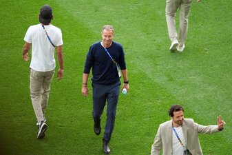 Dänemarks Trainer Kasper Hjulmand haderte nach dem Spiel mit einigen Situationen. Dänemarks Trainer Kasper Hjulmand haderte nach dem Spiel mit einigen Situationen.