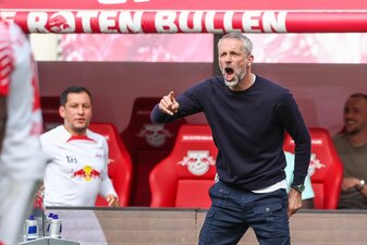 RB-Leipzig-Trainer Marco Rose blickt optimistisch auf die anstehende Bundesliga-Saison. RB-Leipzig-Trainer Marco Rose blickt optimistisch auf die anstehende Bundesliga-Saison.