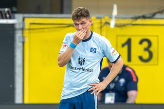 Moritz Heyer erzielte den Anschlusstreffer für den HSV beim Sieg gegen Nantes. Moritz Heyer erzielte den Anschlusstreffer für den HSV beim Sieg gegen Nantes.