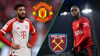 Macht Aaron Wan-Bissaka Platz für Noussair Mazraoui? Fotos: Alexander Hassenstein/Getty Images & Maja Hitij/Getty Images; Edit: Fussballeck Macht Aaron Wan-Bissaka Platz für Noussair Mazraoui? Fotos: Alexander Hassenstein/Getty Images & Maja Hitij/Getty Images; Edit: Fussballeck