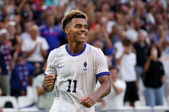 Désiré Doué hat sich für einen Wechsel zu Paris Saint-Germain entschieden. | Foto: Alex Livesey/Getty Images Désiré Doué hat sich für einen Wechsel zu Paris Saint-Germain entschieden. | Foto: Alex Livesey/Getty Images