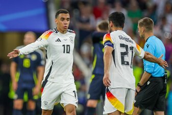 Jamal Musiala hat sich bei Ilkay Gündogan nach dessen Rücktritt aus der Nationalmannschaft bedankt. (Archivbild) Jamal Musiala hat sich bei Ilkay Gündogan nach dessen Rücktritt aus der Nationalmannschaft bedankt. (Archivbild)