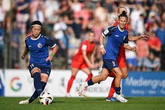 Nur selten konnten sich die Potsdamerinnen gegen die dominanten Münchnerinnen durchsetzen. Nur selten konnten sich die Potsdamerinnen gegen die dominanten Münchnerinnen durchsetzen.