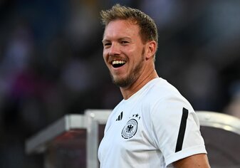 Julian Nagelsmann bei seinem höchsten Sieg als Bundestrainer gegen Ungarn. Julian Nagelsmann bei seinem höchsten Sieg als Bundestrainer gegen Ungarn.