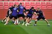 Die Nationalmannschaft beim Training in Amsterdam.