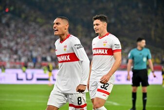 Enzo Millot (l.) gehörte zu den überragenden Stuttgarter Spielern beim Sieg gegen Dortmund. Enzo Millot (l.) gehörte zu den überragenden Stuttgarter Spielern beim Sieg gegen Dortmund.