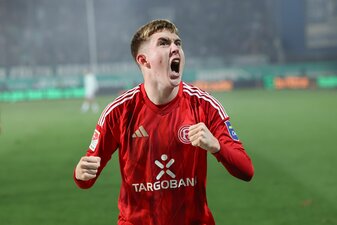 Der Matchwinner der Fortuna: Isak Johannesson. Der Matchwinner der Fortuna: Isak Johannesson.