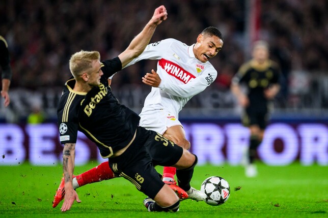 Brachte den VfB gegen Prag früh in Führung: Enzo Millot (r.).