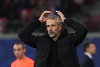 Leipzigs Trainer Marco Rose steht mit RB in der Königsklasse mit null Punkten da. Leipzigs Trainer Marco Rose steht mit RB in der Königsklasse mit null Punkten da.