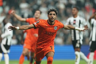 Erzielte die Führung für Eintracht Frankfurt beim Sieg in Istanbul: Omar Marmoush. Erzielte die Führung für Eintracht Frankfurt beim Sieg in Istanbul: Omar Marmoush.