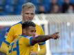 Braunschweig behauptet durch das Tor von Onel Hernandez die Tabellenspitze. Foto: Peter Steffen
<br>dpa-infocom GmbH