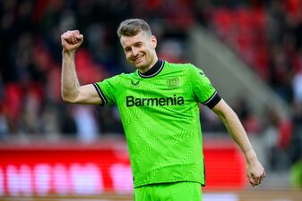 Bayer-Keeper Lukas Hradecky hat einen Rekord aufgestellt. Bayer-Keeper Lukas Hradecky hat einen Rekord aufgestellt.
