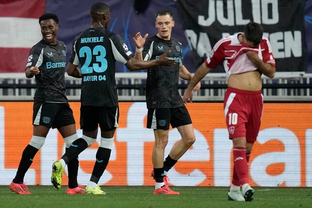 Florian Wirtz (2.v.r.) traf zum 1:0.
