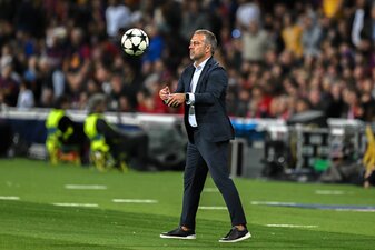 Triumphierte gegen seinen Ex-Club: Barcelonas Trainer Hansi Flick. Triumphierte gegen seinen Ex-Club: Barcelonas Trainer Hansi Flick.