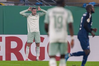 Marvin Ducksch von Werder Bremen feiert sein Tor zum 1:0 in Paderborn. Marvin Ducksch von Werder Bremen feiert sein Tor zum 1:0 in Paderborn.