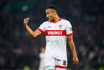 Jamie Leweling wird dem VfB Stuttgart vorerst fehlen. Jamie Leweling wird dem VfB Stuttgart vorerst fehlen.