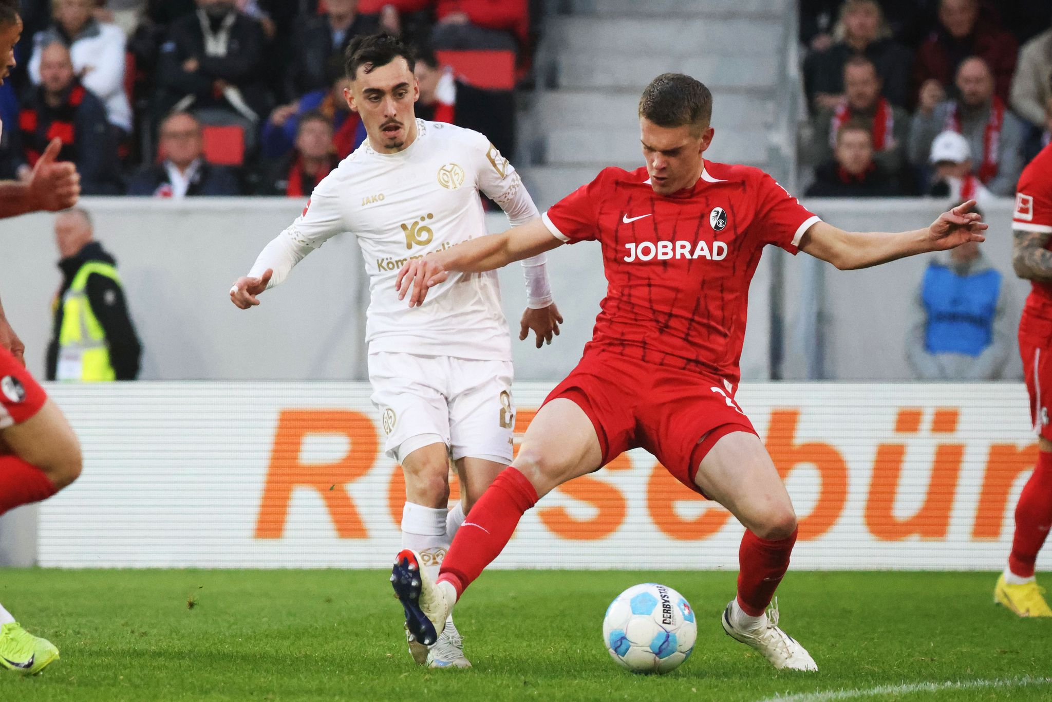 Paul Nebel und Matthias Ginter lieferten sich einige Duelle.