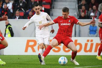 Paul Nebel und Matthias Ginter lieferten sich einige Duelle. Paul Nebel und Matthias Ginter lieferten sich einige Duelle.