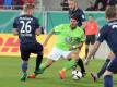 Mario Gomez schießt den VfL Wolfsburg ins Achtelfinale. Foto: Stefan Puchner