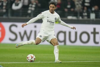 Frankfurts Omar Marmoush präsentiert sich seit Wochen in Topform. Frankfurts Omar Marmoush präsentiert sich seit Wochen in Topform.