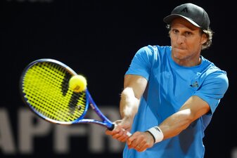 Forláns erster Auftritt als Tennis-Profi. Forláns erster Auftritt als Tennis-Profi.