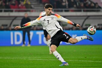 Kai Havertz erzielte 2024 wir Florian Wirtz sechs Länderspiel-Tore. Kai Havertz erzielte 2024 wir Florian Wirtz sechs Länderspiel-Tore.