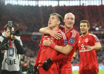 Fortuna Düsseldorf kann endlich wieder jubeln. Fortuna Düsseldorf kann endlich wieder jubeln.