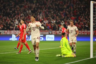 Bayern-Star Jamal Musiala im Einsatz. Foto: Adam Pretty/Getty Images. Bayern-Star Jamal Musiala im Einsatz. Foto: Adam Pretty/Getty Images.