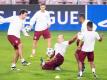 Arjen Robben und die Bayern beim Abschlusstraining in Eindhoven. Foto: Marius Becker