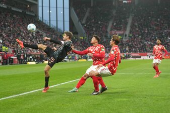 Die Bayern hatten in Mainz große Mühe. Die Bayern hatten in Mainz große Mühe.