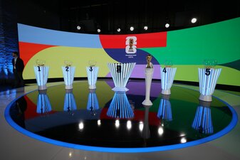Die Darstellung der Europa-Karte bei der Auslosung der Qualifikation zur WM 2026 sorgt für Ärger in der Ukraine. Die Darstellung der Europa-Karte bei der Auslosung der Qualifikation zur WM 2026 sorgt für Ärger in der Ukraine.