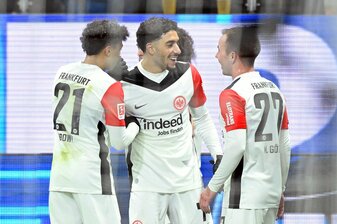 Wird von seinen Mitspielern geschätzt: Omar Marmoush (M). Wird von seinen Mitspielern geschätzt: Omar Marmoush (M).