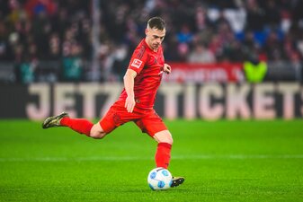 Joshua Kimmich in Aktion beim Bayern-Sieg gegen Hoffenheim. Joshua Kimmich in Aktion beim Bayern-Sieg gegen Hoffenheim.