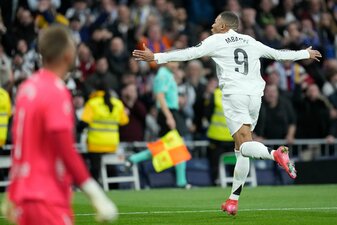 Durfte gegen Las Palmas zweimal jubeln: Kylian Mbappé. Durfte gegen Las Palmas zweimal jubeln: Kylian Mbappé.