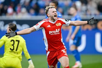 Trifft zum 1:0 für Union: Benedikt Hollerbach Trifft zum 1:0 für Union: Benedikt Hollerbach