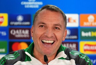 Celtic-Coach Brendan Rodgers spricht von einem «Riesenspiel» für seine Mannschaft in München. Celtic-Coach Brendan Rodgers spricht von einem «Riesenspiel» für seine Mannschaft in München.
