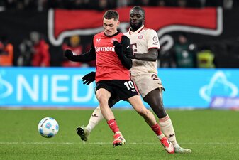 Soll das Interesse von Manchester City geweckt haben: Florian Wirtz (l). Soll das Interesse von Manchester City geweckt haben: Florian Wirtz (l).