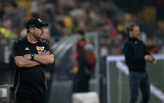 Bedient: Union-Coach Steffen Baumgart. Bedient: Union-Coach Steffen Baumgart.