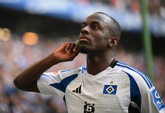 Seit 2022 kickt Jean-Luc Dompé für den Hamburger SV. | Foto: Stuart Franklin/Getty Images Seit 2022 kickt Jean-Luc Dompé für den Hamburger SV. | Foto: Stuart Franklin/Getty Images