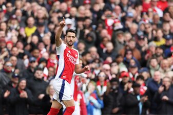 Torschütze Mikel Merino jubelt. Torschütze Mikel Merino jubelt.