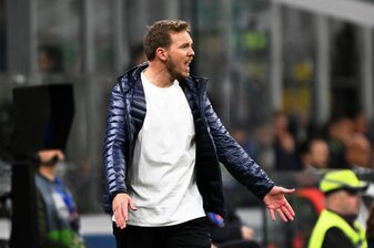 On fire am Spielfeldrand: Bundestrainer Julian Nagelsmann. On fire am Spielfeldrand: Bundestrainer Julian Nagelsmann.