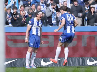 Reese-Doppelpack: Hertha verschafft sich Luft im Abstiegskampf Reese-Doppelpack: Hertha verschafft sich Luft im Abstiegskampf