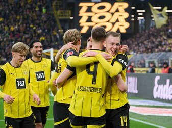 Grund zur Freude: Für den BVB soll der Sieg gegen Mainz der Startschuss für einen großen Schlussspurt sein. Grund zur Freude: Für den BVB soll der Sieg gegen Mainz der Startschuss für einen großen Schlussspurt sein.