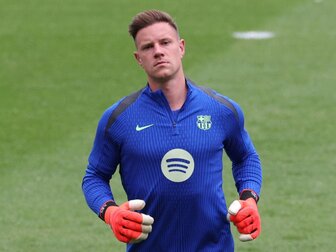 "Zurück an der Arbeit": Ter Stegen wieder im Torwarttraining "Zurück an der Arbeit": Ter Stegen wieder im Torwarttraining