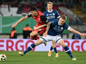 Berlin wartet: Bielefeld schafft Pokal-Wunder gegen Bayer Berlin wartet: Bielefeld schafft Pokal-Wunder gegen Bayer