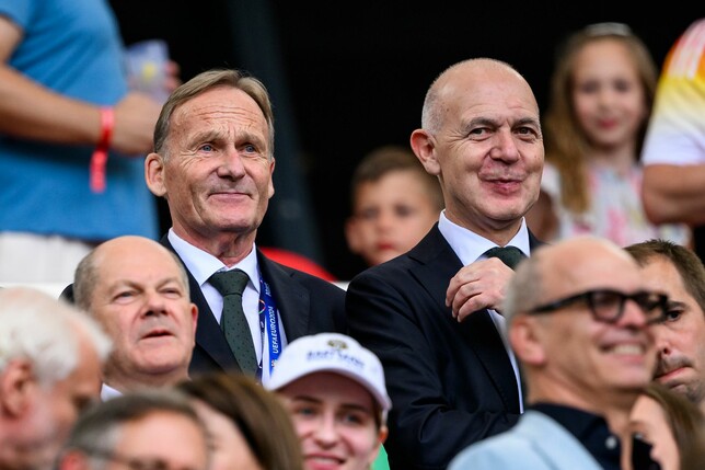 Hans-Joachim Watzke (l.) bleibt im UEFA-Exekutivkomitee. 